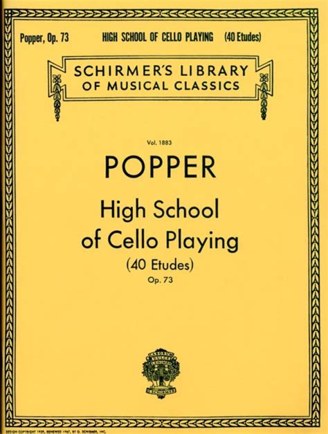Popper | 40 Etudes, Op. 73 - Edited By Richard Aaron